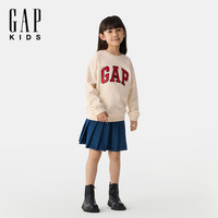 Gap【大小童同款】男女童2025春季logo卫衣儿童装上衣687330 象牙白 160 cm(14-15岁)亚洲尺码