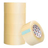 永冠透明胶带封箱封口快递打包宽胶带货物工厂仓库搬家60mm*100y(91.4m)*50um*5卷/桶