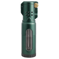 中邦三直冲砂轮打火机 金属可视防风点烟器烟具 暗夜绿 18支