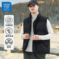 JEANSWEST LIFE 真维斯马甲男款冬季加厚保暖外套背心潮牌 黑色 3XL