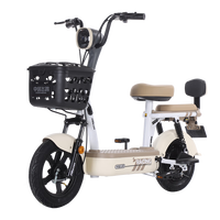 飞鸽电动自行车40公里长续航电动车铅酸电池48V12Ah电瓶车新国标上班代步小电驴暖咖色