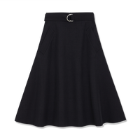 丽丽 LILY【2025春季】时尚通勤款休闲工装显瘦A字高腰白色半身裙