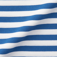 無印良品 MUJI（無印良品 ）婴童 圆领 条纹短袖T恤 童装 宝宝t恤 儿童童装 CCE03A3S 蓝色条纹 90