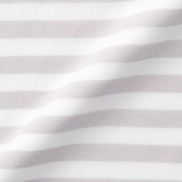 無印良品 MUJI（無印良品 ）婴童 圆领 条纹短袖T恤 童装 宝宝t恤 儿童童装 CCE03A3S 浅灰色条纹 80