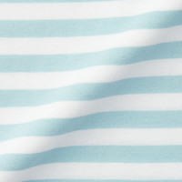 無印良品 MUJI（無印良品 ）婴童 圆领 条纹短袖T恤 童装 宝宝t恤 儿童童装 CCE03A3S 浅绿色条纹 80