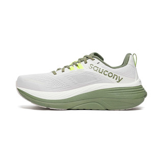 索康尼（SAUCONY）Saucony索康尼男HURRICANE 24飓风级稳定舒适跑鞋20933 白/橄榄绿 42 (US8.5）