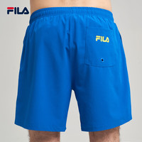 斐乐FILA 男款沙滩裤亮色logo五分裤休闲短款欧版 贵族蓝 XL