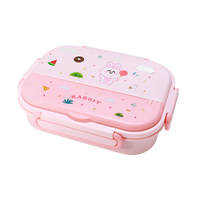 美厨（maxcook）316不锈钢饭盒 微波炉饭盒4格保温饭盒 配餐具袋子粉MCFT4078 4格配餐具袋子 樱花粉