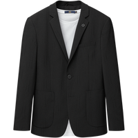 【舒适弹力】秋季热销纯色胸针点缀平驳领易打理男士休闲西服