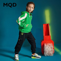 马骑顿（MQD）童装男童卫衣中大童针织开衫儿童韩版摇粒绒外套 藏青 160