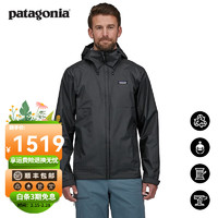 Patagonia 巴塔哥尼亚 男士潮流休闲硬壳3L连帽外套冲锋衣 Torrentshell 85241 BLK M