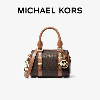 迈克·科尔斯 MICHAEL KORS BEDFORD系列 女士手提波士顿包 32F9G06C0B 棕色拼色 迷你