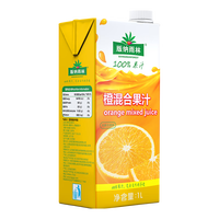 版纳雨林鲜榨nfc橙汁100%纯果汁1L大瓶非浓缩还原0脂肪无添加剂京东自营 橙汁1L盒装