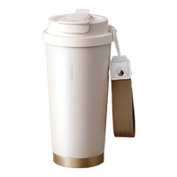 cuipo保温杯咖啡杯陶瓷内胆便携大容量双饮水杯车载随身保冷杯