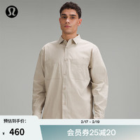 lululemon 丨Poplin 男士宽松款府绸长袖衬衫 LM3F41S 沙漠灰 M