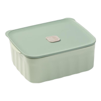 北鼎（Buydeem）陶瓷饭盒猪猪盒便携便当盒保鲜盒带饭餐盒微波炉可用蒸锅烤箱适用 24cm 浅杉绿 1000ml