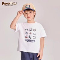 PawinPaw小熊童装24夏男女童印花圆领短袖T恤纯棉 粉红色/25 120