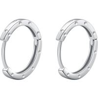 潮宏基PT950铂金耳环计价 极简素圈 EEP40000515 约0.95g