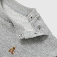 Gap【大小童同款】男女童2025春季小熊刺绣卫衣儿童装 灰色761411 110 cm(4-5岁)亚洲尺码
