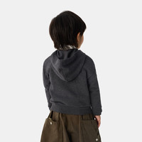 Gap男幼童2025春季经典大logo拉链连帽卫衣儿童装美版744384 灰黑色 90 /52 (1-2岁)