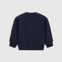 Gap【大小童同款】男女童2025春季小熊刺绣卫衣儿童装 海军蓝761411 150 cm(12-13岁)亚洲尺码