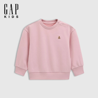 Gap【大小童同款】男女童2025春季小熊刺绣卫衣儿童装 淡粉色761412 150 cm(12-13岁)亚洲尺码