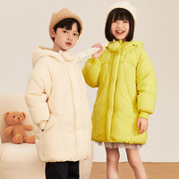 PawinPaw卡通小熊童装年冬季男女童小熊耳朵中长款羽绒服 黄色/30 160 cm