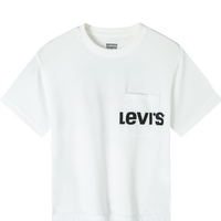 Levi's 李维斯童装男童冰感短袖T恤夏季儿童白色品牌故事文化T恤 奶白 110 /52(4T) 【身高98-104】 110/52(4T)