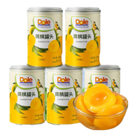 DOLE都乐糖水型黄桃罐头425g桃罐头水果罐头黄桃对开餐后零食方便罐头 糖水型黄桃罐头425g*5罐