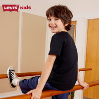 Levi's 李维斯童装男童纯棉舒适短袖T恤夏季儿童亲肤透气针织休闲上衣 黑美人 120 /60 【身高110-116cm】 120/60