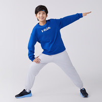 安德玛(Under Armour)童装秋冬儿童卫衣加厚保暖套头上衣男女童休闲服大童服244103105 科技蓝 150