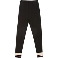 笛莎童装女童打底裤2023冬装外穿运动裤大童儿童加绒裤子 黑色 120