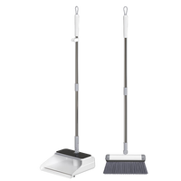 锡洁扫把簸箕套装家用扫地板头发组合扫笤帚可折叠垃圾铲两件套 扫把簸箕套装【可伸缩梳齿】