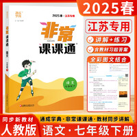 江苏专用2025春24秋非常课课通七八九年级上下册通成学典初中一二三年级语文数学英语物理人教苏教版译林课堂笔记同步课本教材预习