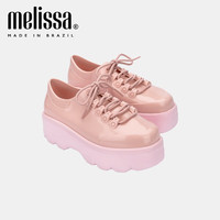 Melissa(梅丽莎)春夏厚底撞色系带女士休闲鞋果冻鞋32548 粉色 36 5 35-36码