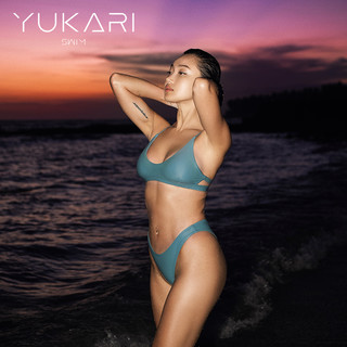 yukari swim YUKARI 欧美性感小胸比基尼三点式2024新款ins风分体泳衣女款温泉