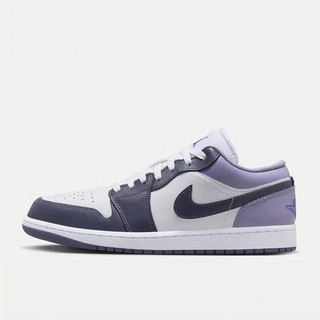 NIKE 耐克 AJ1男鞋Air Jordan 1 Low 紫白色 低帮复古篮球鞋553558-145