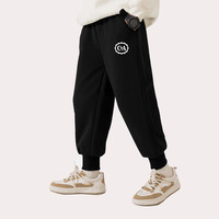 C&A男女童裤子春秋2024儿童运动裤帅气中大童休闲卫裤宽松长裤 粉色 140