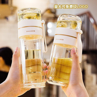 双层隔热玻璃泡茶杯 350ml