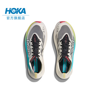 HOKA ONE ONE Rocket X2 跑鞋 霜白色/熔岩色 44.5/285mm