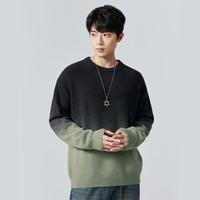 it ccaabb【渐变毛衫】冬季圆领毛衣韩版潮流针织内搭打底衫保暖