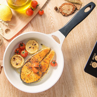 乐扣乐扣（LOCK&LOCK） 陶瓷不粘平底锅小煎锅无烟早餐锅炫彩煎蛋煎饼电磁炉可用 红色 20cm【升级款】