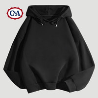 C&A女春秋款连帽套头卫衣韩版休闲卫衣上装春装 黑 L