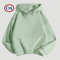 C&A女春秋款连帽套头卫衣韩版休闲卫衣上装春装 豆绿 M