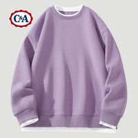 C&A假两件卫衣女2025春秋薄款女款上衣女士小个子卫衣女 奶白 M