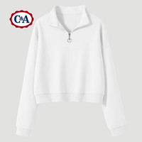 C&A衣女装2025春季内搭上衣立领外套 白 XL