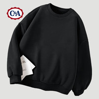C&A卫衣男2025春秋季薄款宽松圆领潮流女装港风ins套头衣服 黑 XL