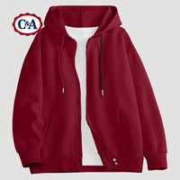 C&A春季女毛圈大版开衫连帽卫衣2025休闲通勤外套开衫上装 奶白 S