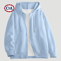 C&A春季女毛圈大版开衫连帽卫衣2025休闲通勤外套开衫上装 香芋紫 L