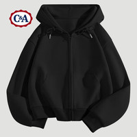 C&A连帽卫衣女春秋款2025新款小个子慵懒风连帽开衫春装卫衣